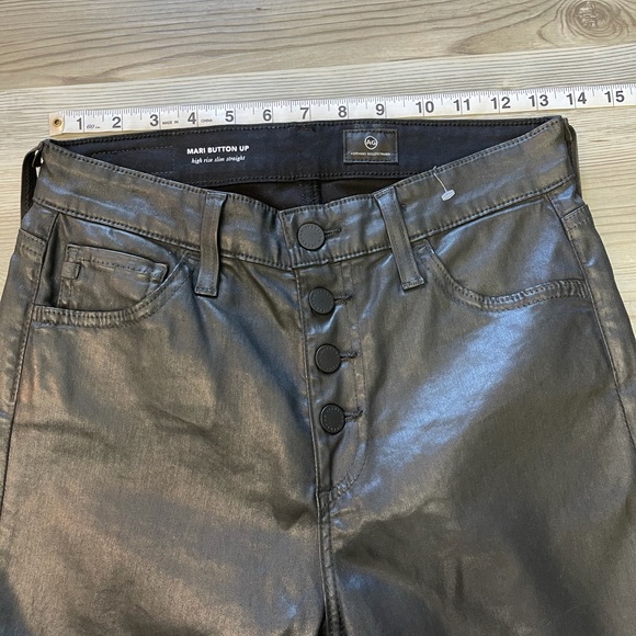 AG Mari Button Up High Rise Slim Straight Size 27R - Picture 8 of 10